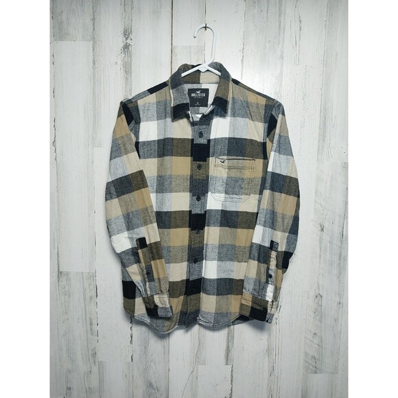 Hollister Other - Hollister Flannel Button Shirt Men Medium Lumbercore Plaid Cowboy Mojave XS